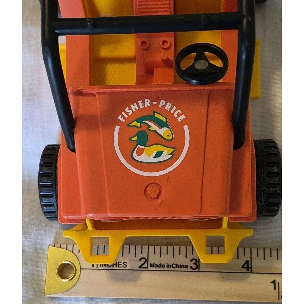 Vintage 1977 Fisher Price Adventure People Northwoods Trailblazer Jeep Orange
